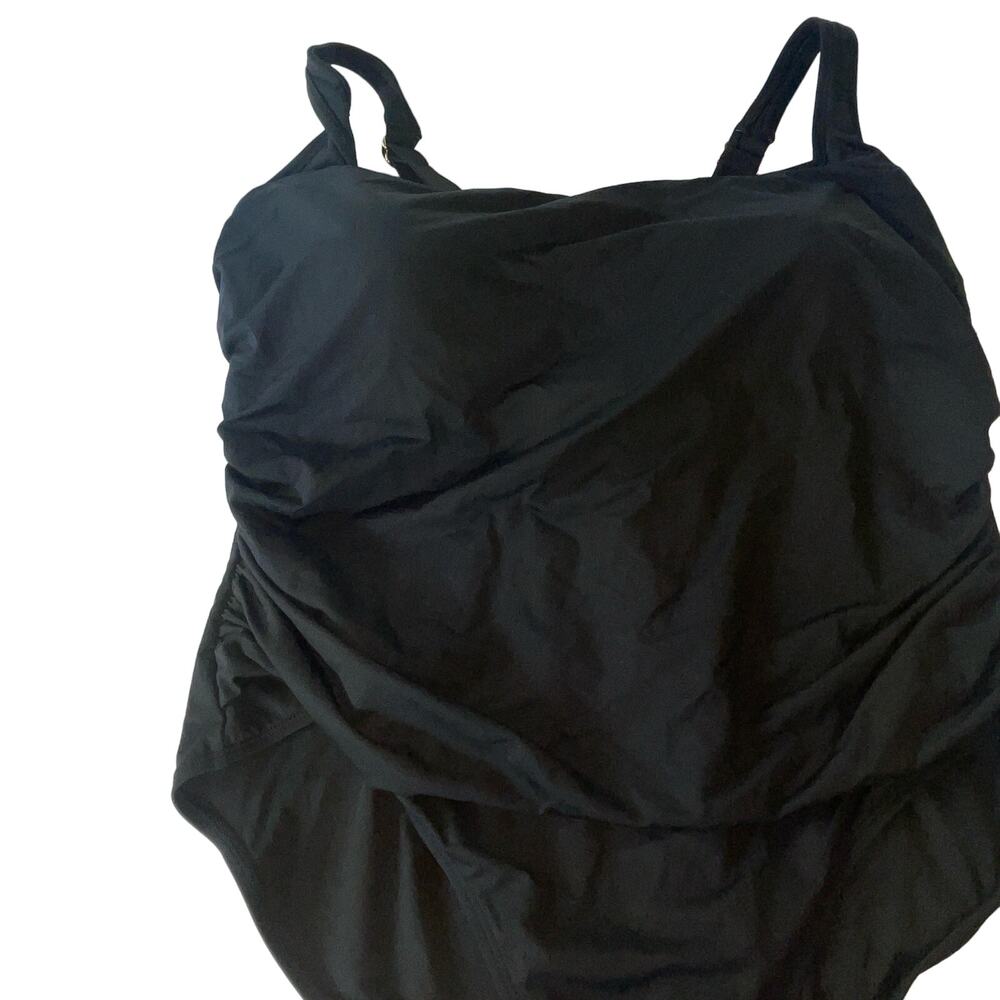 Anne Cole Classic Square Neck One-Piece black 16W - Picture 3 of 11